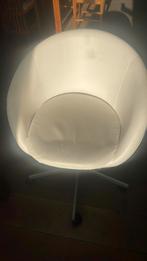 4 Witte leren bureaustoelen, Huis en Inrichting, Bureaustoelen, Ophalen, Gaming bureaustoel, Gebruikt, Wit