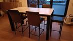 Hoge tafel en stoelen (leder), Gebruikt, 50 tot 100 cm, Vijf personen of meer, 150 tot 200 cm