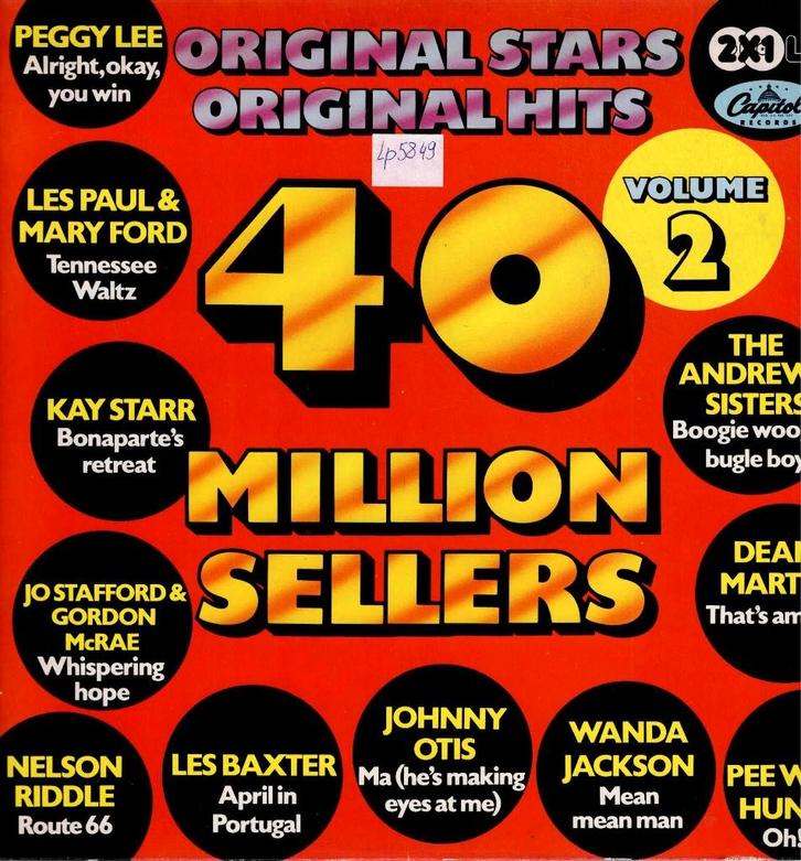 2 x Vinyl, LP  /   40 Million Sellers Volume 2, Cd's en Dvd's, Vinyl | Overige Vinyl, Overige formaten, Ophalen of Verzenden