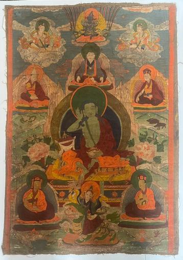 Antieke Tibetaanse of Nepalese thangka beschikbaar voor biedingen