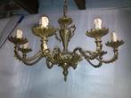 BRONZEN LUCHTER MET 8 ARMEN, Ophalen, Gebruikt, Overige materialen, 8 ARMIGE KROONLUCHTER
