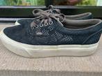 Zwarte Vans brede zool motiefje maat 40, Zwart, Ophalen of Verzenden, Sneakers, Gedragen