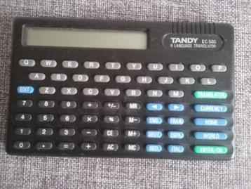 Translator, rekenmachine, elektronisch, tandy, 6 talen