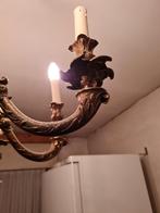 Moet weg:Luchter massief brons, mooie patine, diameter 65 cm, Huis en Inrichting, Lampen | Kroonluchters, Ophalen, Zo goed als nieuw