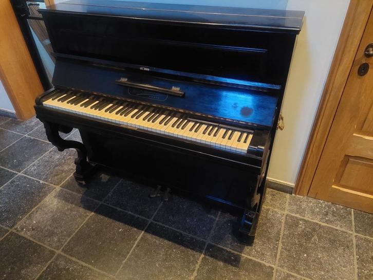 piano (Antiek), Muziek en Instrumenten, Piano's, Gebruikt, Piano, Zwart, Ophalen