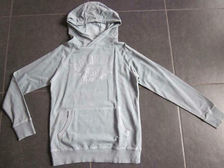 lichtgroene trui met kap, Kinderen en Baby's, Kinderkleding | Maat 158, Gebruikt, Jongen, Trui of Vest, Ophalen of Verzenden