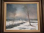 Impressionistisch schilderij winterlandschap Roger de Smet, Antiek en Kunst, Kunst | Schilderijen | Klassiek, Ophalen