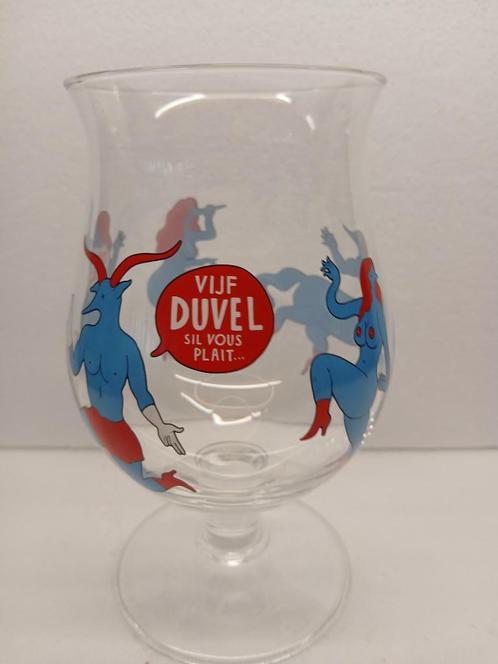 VIJF DUVEL please staand glas in perfecte staat, Verzamelen, Biermerken, Zo goed als nieuw, Glas of Glazen, Duvel, Ophalen of Verzenden