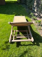 Ligzetel in hardhout, Jardin & Terrasse, Chaises longues, Enlèvement, Comme neuf, Bois, Réglable