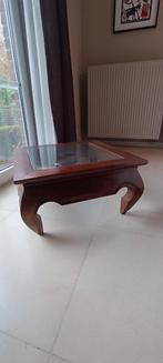 Table basse de salon, Ophalen, 50 tot 100 cm, Glas, Vierkant