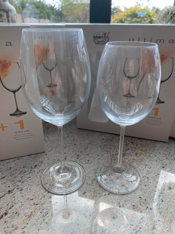 Nieuw Bohema Crystal Ultima wijnglazen, Antiek en Kunst, Antiek | Glaswerk en Kristal, Ophalen