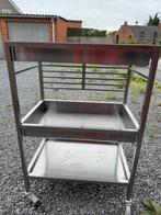 Pro roestvrijstalen trolley met wielen, Ophalen, Inox Meubilair