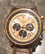 Montre chronographe à quartz, Comme neuf, Cuir