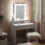 coiffeuse avec miroir et ampoules neuve sans tabouret, Neuf, Mélamine Grand miroir avec lumière réglable, Enlèvement, 50 à 100 cm