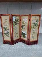 Mini paneel / paravent / handgeschilderd / hout & glas /, Antiek en Kunst, Ophalen
