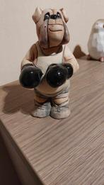 Decoratief figuurtje / Hond met bokshandschoenen, Verzamelen, Verzenden, Zo goed als nieuw, Dier
