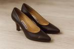 Escarpins cuir T37, Enlèvement ou Envoi, Escarpins, Comme neuf, Brun
