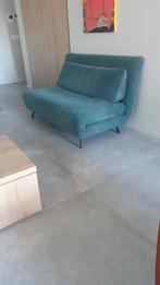 Slaapzetel/slaapbank merk MADE herfstgroen fluweel, Ophalen, Tweepersoons, Zo goed als nieuw, Groen