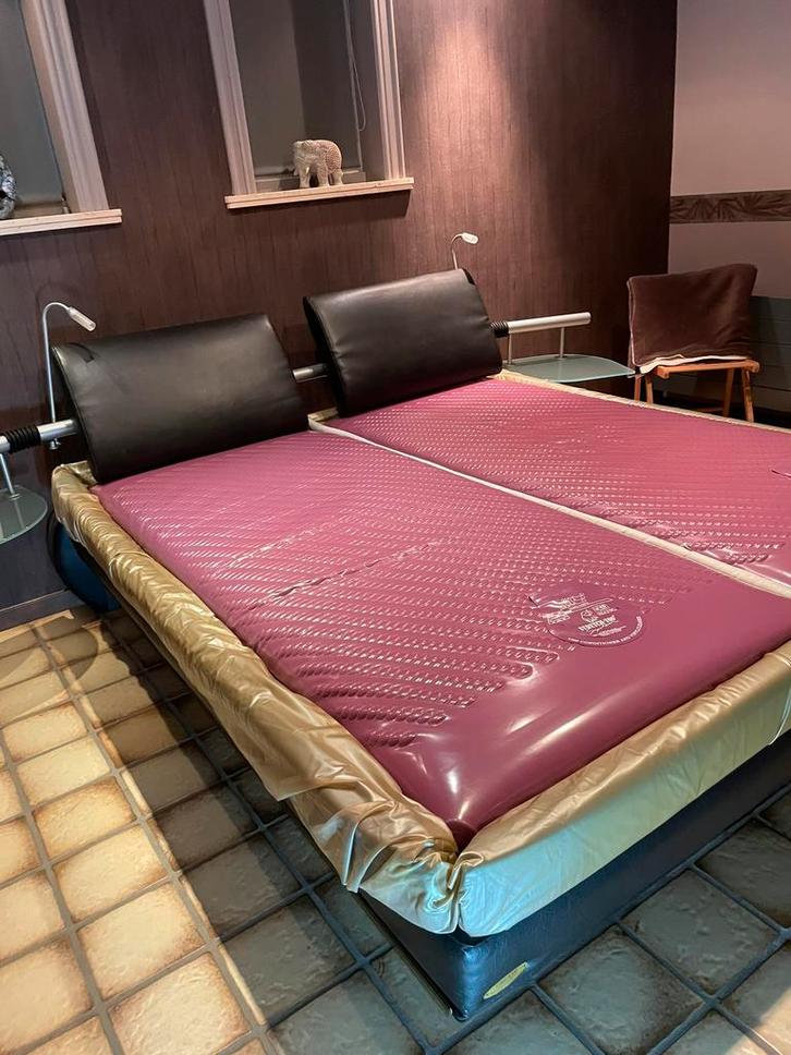 Lit à eau180x200cm- matelas séparés Brand Stretch-Top - Noir, Maison & Meubles, Chambre à coucher | Chambres à coucher complètes