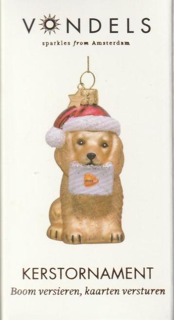 Vondels kerstornament Golden retriever met brief beschikbaar voor biedingen