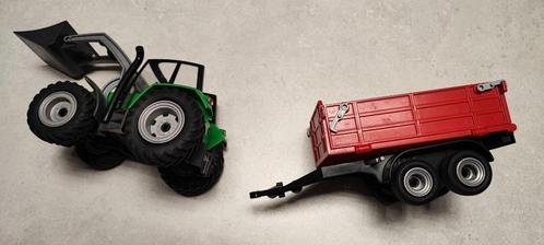 *68	Tractor (frontlader) en laadwagen   (3+)      koopje: 29, Kinderen en Baby's, Speelgoed |Speelgoedvoertuigen, Zo goed als nieuw