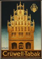 Prachtige grote affiche -  jaren 1950.  - Crüwell sigaren, Verzamelen, Ophalen of Verzenden