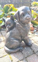 Hond met poes beeld 40hoog, Ophalen, Nieuw, Overige materialen, Dierenbeeld
