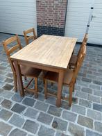 Tafel + 4stoelen, Ophalen, Gebruikt