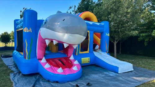 Haai multiplay springkasteel, Kinderen en Baby's, Speelgoed | Buiten | Springkussens, Zo goed als nieuw, Ophalen