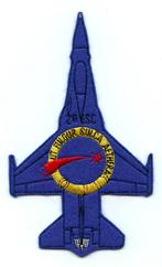 Belgische luchtmacht patch 2 squadron F-16A 16cm, Verzamelen, Verzenden, Luchtmacht, Embleem of Badge