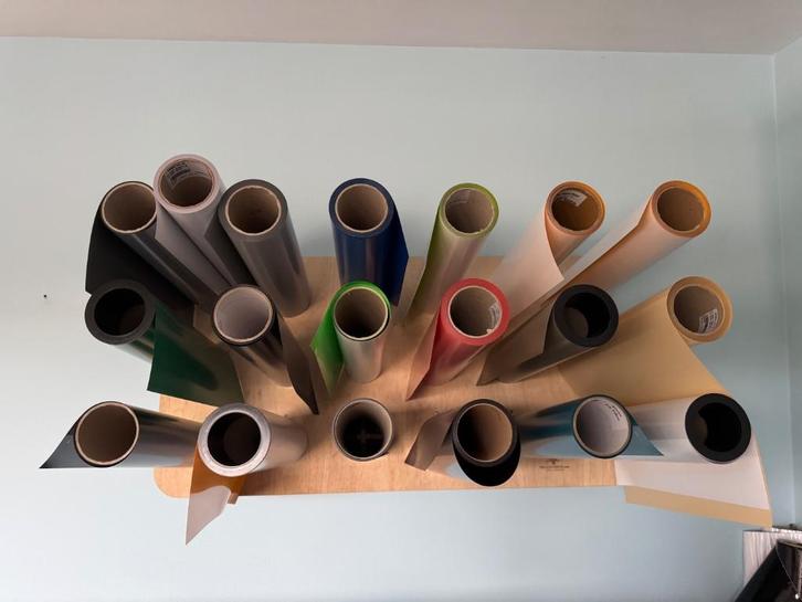 Flexfolie - 19 rollen + houder, Hobby en Vrije tijd, Overige Hobby en Vrije tijd, Zo goed als nieuw, Ophalen