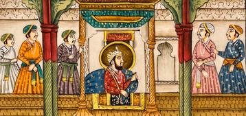 Miniatuurschildering Mogolkeizer Shah Jahan India -17e eeuw beschikbaar voor biedingen