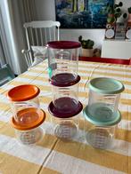 Set 7 Beaba bewaarpotjes bewaarpotten fruitpap groentepap, Ophalen, Zo goed als nieuw