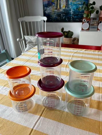 Set 7 Beaba bewaarpotjes bewaarpotten fruitpap groentepap beschikbaar voor biedingen