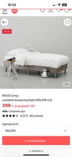 Een persoons boxspring te koop!, Huis en Inrichting, Slaapkamer | Boxsprings, Ophalen, 90 cm, Zo goed als nieuw, 200 cm