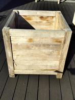 Hardhout bloembak 80cm x 80cm x 80cm, Tuin en Terras, Bloembakken en Plantenbakken, Tuin, Vierkant, Ophalen of Verzenden, Zo goed als nieuw