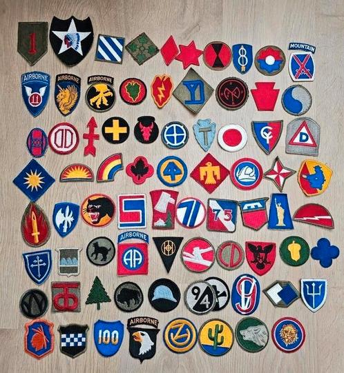 US WW2 Complete set 76x Infantry Airborne division patches, Verzamelen, Militaria | Tweede Wereldoorlog, Ophalen of Verzenden