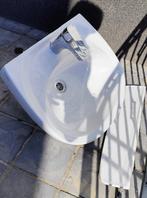 Porselein lavabo en chrome kraan, Doe-het-zelf en Bouw, Sanitair, Ophalen, Gebruikt, Chroom, Wastafel