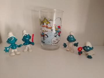 Collectie Smurfen + glas beschikbaar voor biedingen