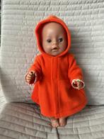 424. Babyborn: Nieuwe oranje fleece manteltje, Enlèvement ou Envoi, Neuf, Baby Pop