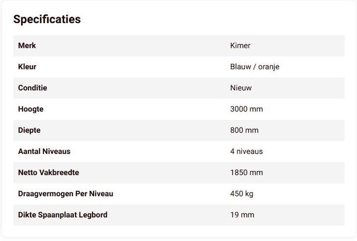 Complete Kimer Grootvakstelling - Direct af te halen!, Maison & Meubles, Mobilier complet, Enlèvement