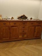 Dressoir massief teak 210x100x60, 200 cm ou plus, Comme neuf, Enlèvement, Avec tiroir(s)