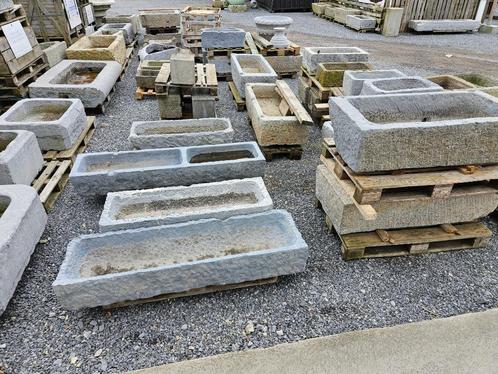 dienblad of trog in blauwe steen, plantenbak, goede keuze!!, Tuin en Terras, Bloembakken en Plantenbakken, Gebruikt, Steen, Binnen