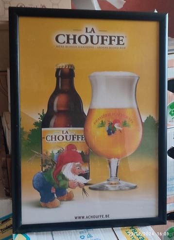 Cadre Bière CHOUFFE ., Enlèvement, Comme neuf, Panneau, Plaque ou Plaquette publicitaire, Autres marques