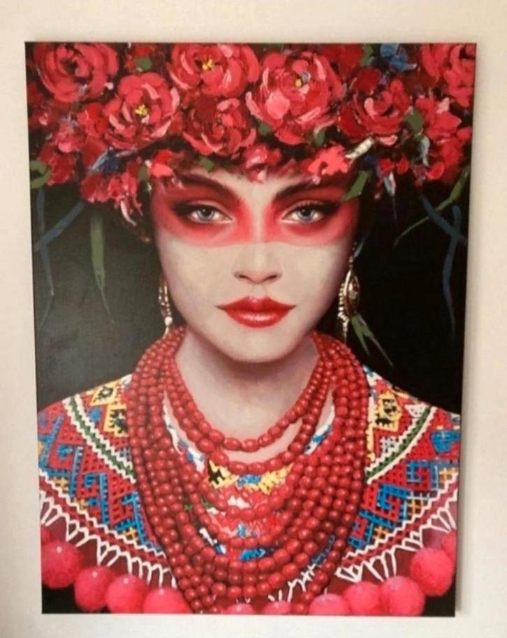 Portrait sur toile coloré - 90x120 cm, Maison & Meubles, Accessoires pour la Maison | Peintures, Dessins & Photos, Imprimé, Enlèvement