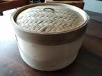Bamboe stoommand 26,5 cm diameter voor dim sum etc., Ophalen of Verzenden, Zo goed als nieuw