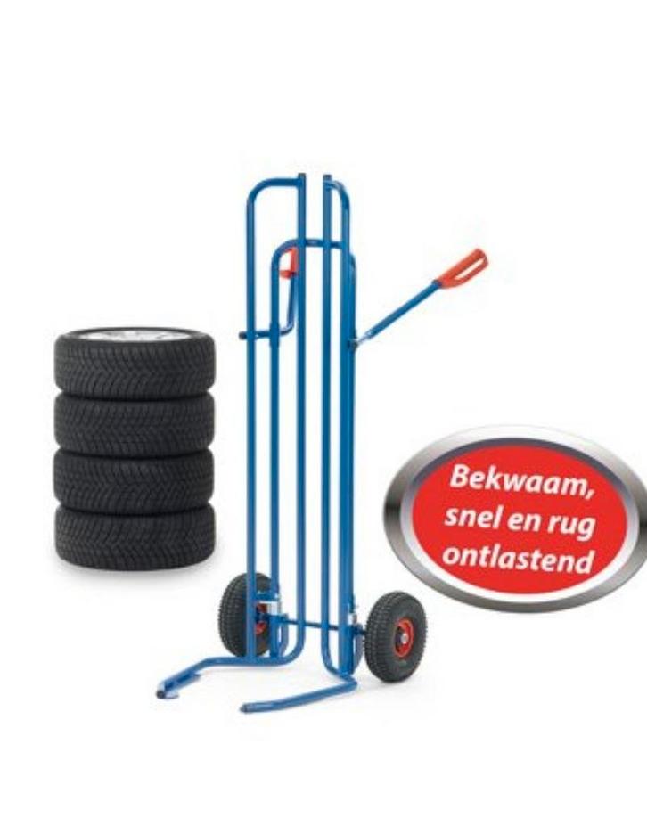 Nieuwe steekwagen voor banden en wielen transport, Doe-het-zelf en Bouw, Transportwagens, Steekwagen, Ophalen