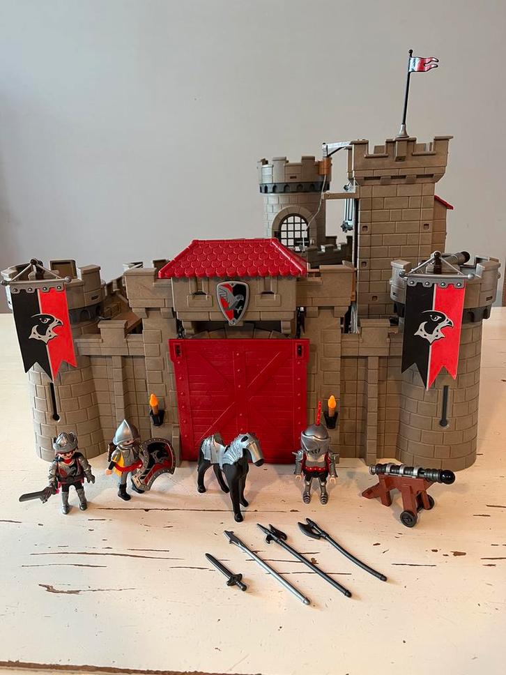 Playmobil 6001 Ridderburcht van de Valken + 3 uitbreidingen, Kinderen en Baby's, Speelgoed | Playmobil, Zo goed als nieuw, Complete set