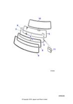 Jaguar XJ6 - XJ12 voorruit sierlijst set 3 delen BAC1026 - B, -, -, Nieuw, Ophalen of Verzenden