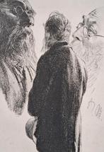 Antoine Mortier  1908-1999" Drie Mannen " Prachtige ets !!, Antiek en Kunst, Ophalen of Verzenden